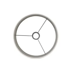 Light & Living - Lampenkap VELOURS - Ø25x18cm - Wit