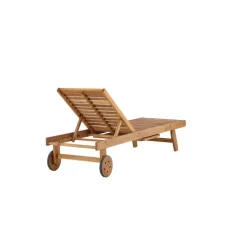 Ligstoel Naturel Hout - 200x63x35cm - Luzon