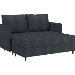 Lindhus - Bank met chaise longue omkeerbaar in corduroy antraciet