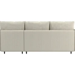 Lindhus - Bank met chaise longue omkeerbaar in corduroy crème