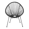 Lisomme Bo draad tuinstoel zwart