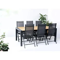 Lisomme Stef tuintafel bruin - verlengbaar - 205 x 100 cm