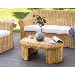 LIVADEIA - Tuintafel - Natuurlijk - Rotan