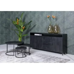 Livingfurn - Dressoir Kala Open 180 cm - Mangohout