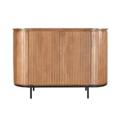 Livingfurn - Dressoir Noor Natural 115cm - Mangohout / Gecoat Staal