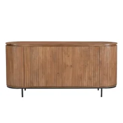 Livingfurn - Dressoir Noor Natural 170cm - Mangohout / Gecoat Staal