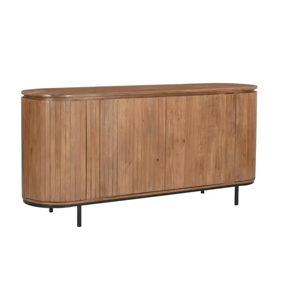 Livingfurn - Dressoir Noor Natural 170cm - Mangohout / Gecoat Staal