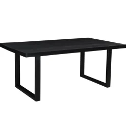 Livingfurn - e Zwart Eetkamertafel Kala - U-Pot - Mango Hout - 240 cm