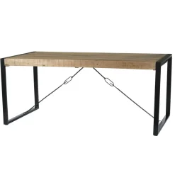 Livingfurn - Eetkamertafel Nairobi - U-Poten - Mangohout - 220x100 cm