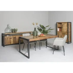 Livingfurn - Eetkamertafel Nairobi - U-Poten - Mangohout - 220x100 cm