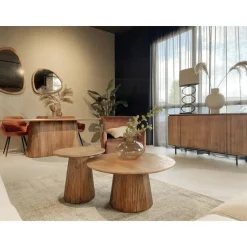 Livingfurn - Eetkamertafel Salvator 200cm - Mangohout