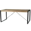 Livingfurn - Eetkamertafel Nairobi - U-Pot - Mango Hout - 140x80 cm - Bruin