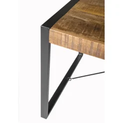 Livingfurn - Eetkamertafel Nairobi - U-Pot - Mango Hout - 140x80 cm - Bruin