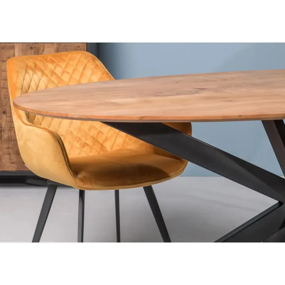 Livingfurn - Eetkamertafel Oslo - AcasiaHout - 180cm - Bruin