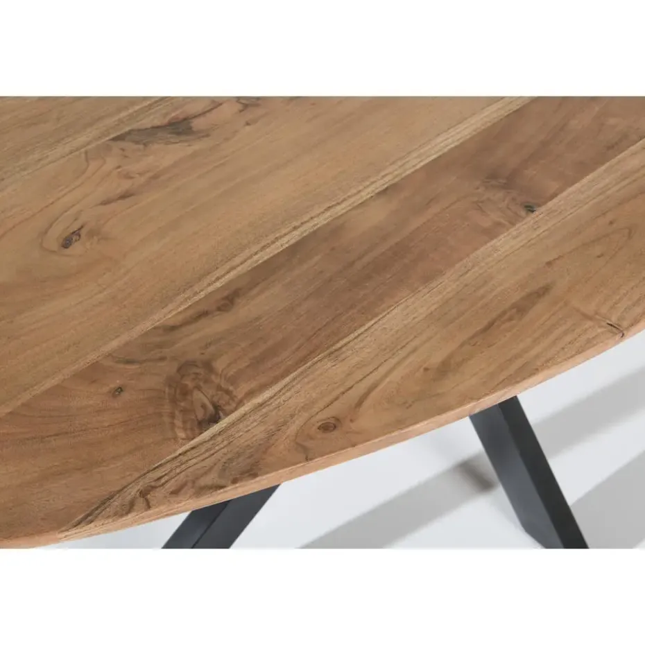 Livingfurn - Eetkamertafel Oslo - AcasiaHout - 180cm - Bruin