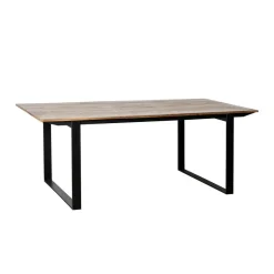 Livingfurn - Eetkamertafel Valdez - U poot - Mango Hout - 200 cm - Bruin