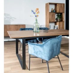 Livingfurn - Eetkamertafel Valdez - U poot - Mango Hout - 200 cm - Bruin