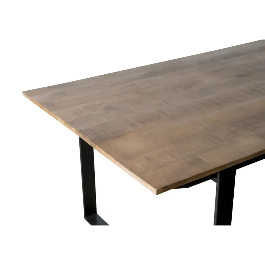 Livingfurn - Eetkamertafel Valdez - U poot - Mango Hout - 200 cm - Bruin