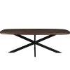 Livingfurn - Eetkamertafel Jesper Danish Oval Brown 230 cm - Mangohout