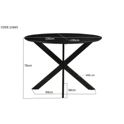 Livingfurn - Ronde Eetkamertafel Oslo - Acasia Hout - 130