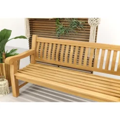 Livingfurn - Tuinbank Patrick Bench Fat - Teakhout - 50x166x45
