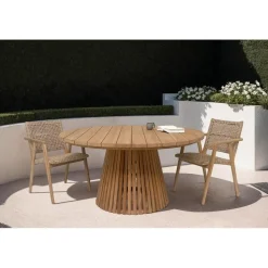 Livingfurn - Tuintafel - Cindo 120cm - Bruin