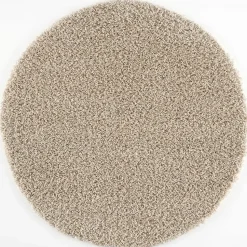 Loca Shaggy Rond Vloerkleed Beige Hoogpolig - 240 CM ROND