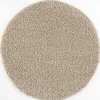 Loca Shaggy Rond Vloerkleed Beige Hoogpolig - 150 CM ROND