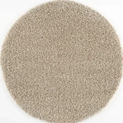Loca Shaggy Rond Vloerkleed Beige Hoogpolig - 150 CM ROND