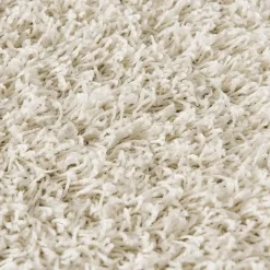 Loca Shaggy Rond Vloerkleed Creme Hoogpolig - 150 CM ROND