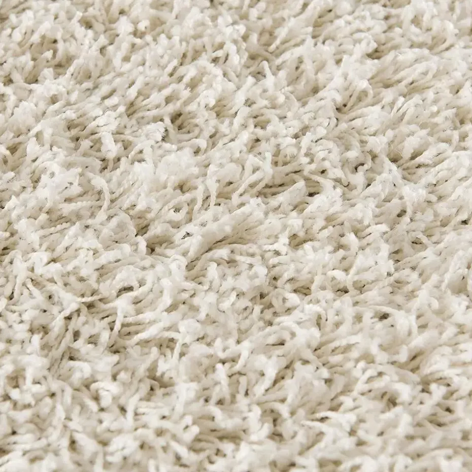 Loca Shaggy Rond Vloerkleed Creme Hoogpolig - 150 CM ROND