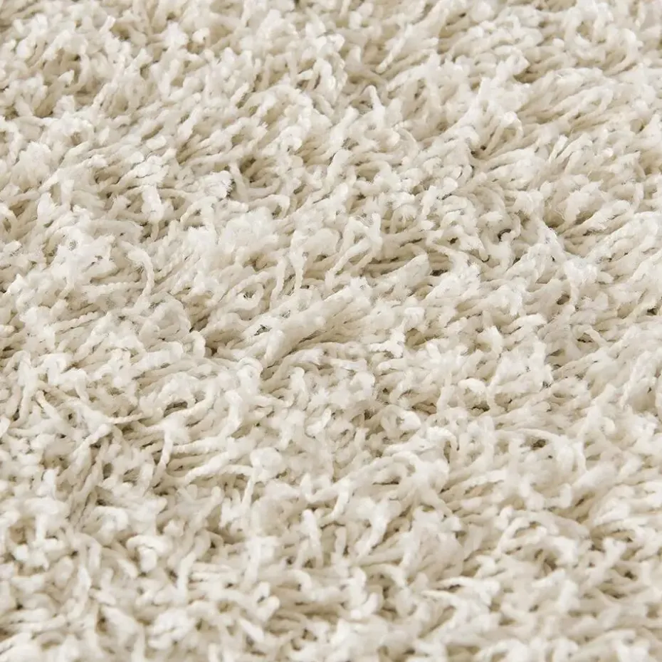 Loca Shaggy Rond Vloerkleed Creme Hoogpolig - 150 CM ROND
