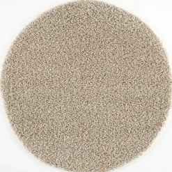 Loca Shaggy Rond Vloerkleed Beige Hoogpolig - 300 CM ROND