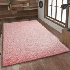 Loca Shaggy Vloerkleed – Modern Uni Effen – Roze Hoogpolig & Zacht - 160x230 CM