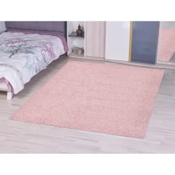 Loca Shaggy Vloerkleed – Modern Uni Effen – Roze Hoogpolig & Zacht - 160x230 CM