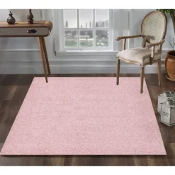 Loca Shaggy Vloerkleed – Modern Uni Effen – Roze Hoogpolig & Zacht - 200x290 CM