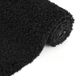 Loca Shaggy Vloerkleed – Modern Uni Effen – Zwart Hoogpolig & Zacht - 200x290 CM
