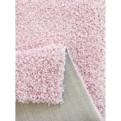 Loca Shaggy Vloerkleed – Modern Uni Effen – Roze Hoogpolig & Zacht - 120x170 CM