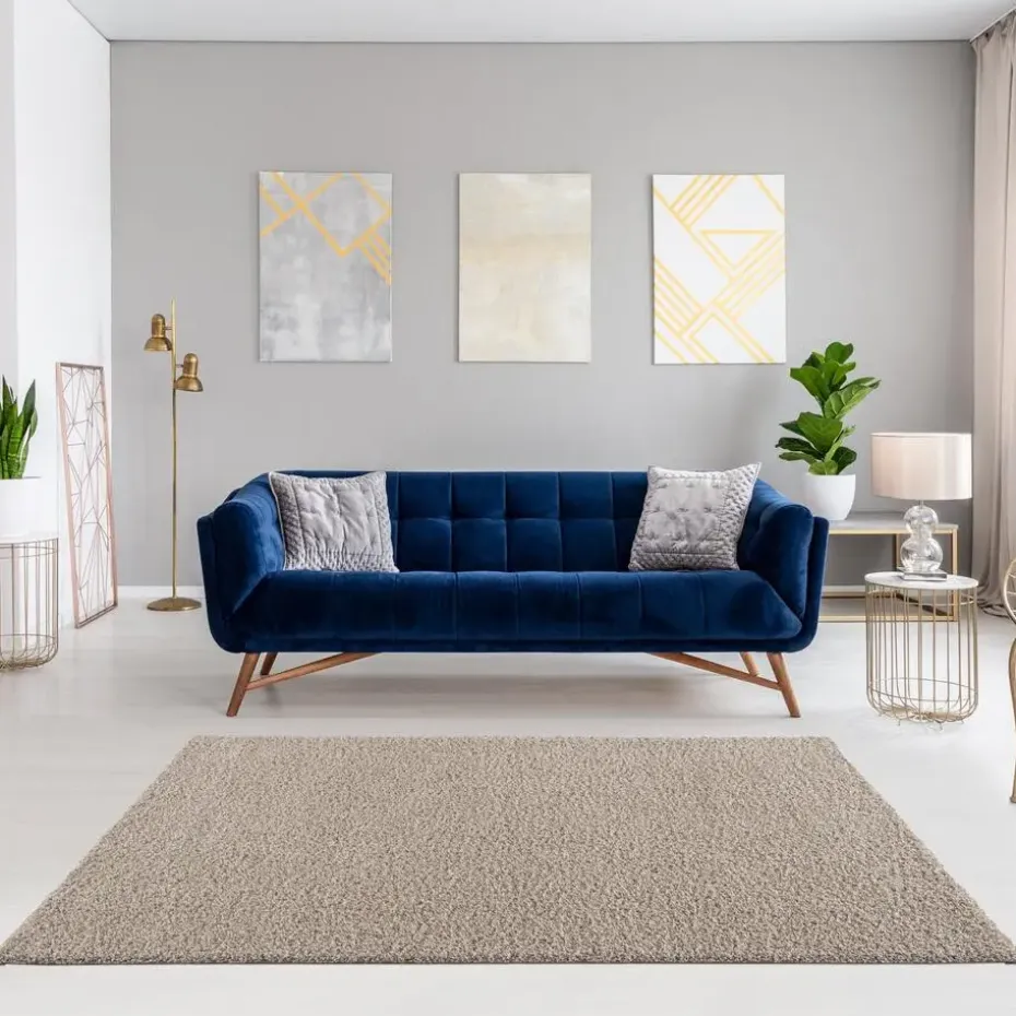 Loca Shaggy Vloerkleed Beige Hoogpolig - 120x170 CM