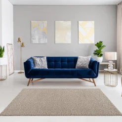 Loca Shaggy Vloerkleed Beige Hoogpolig - 200x200 CM Vierkant