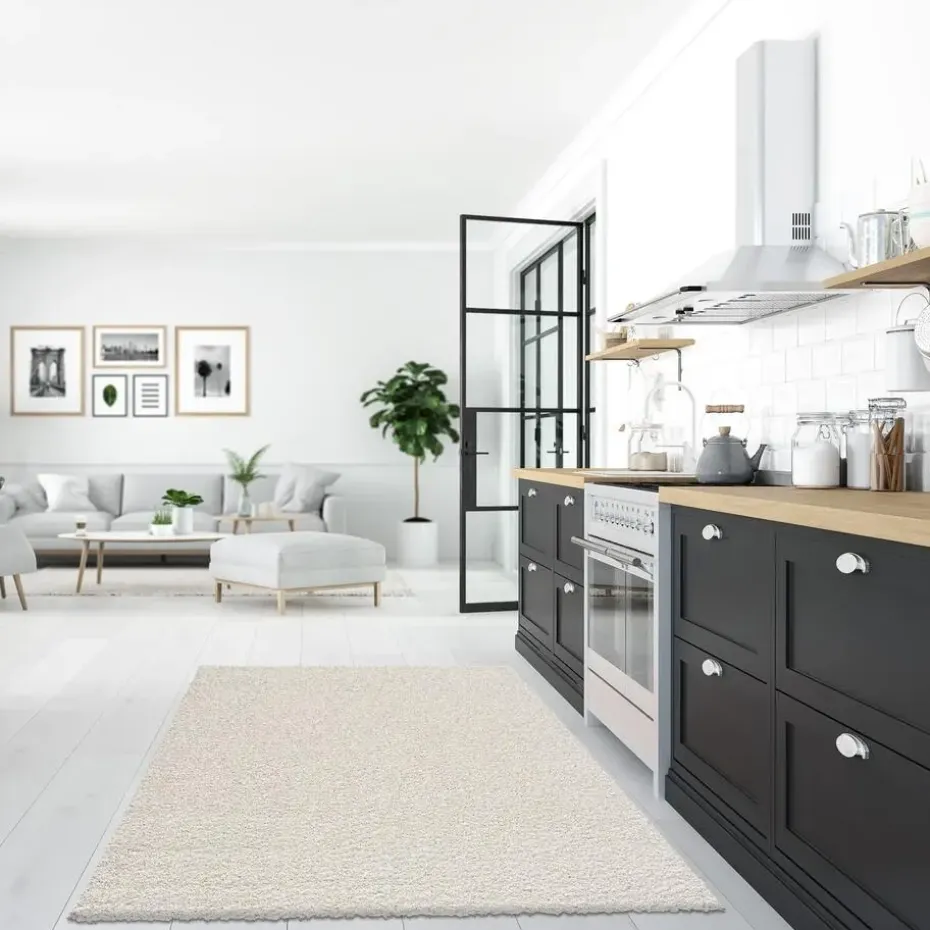 Loca Shaggy Vloerkleed Creme Hoogpolig - 200x290 CM