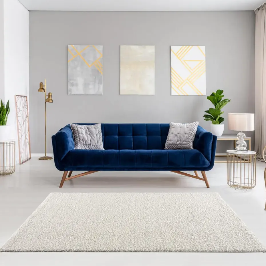 Loca Shaggy Vloerkleed Creme Hoogpolig - 120x170 CM