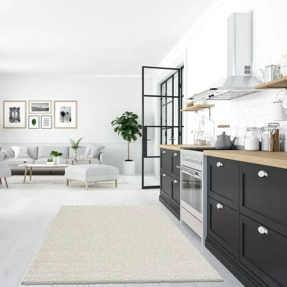 Loca Shaggy Vloerkleed Creme Hoogpolig - 160x230 CM