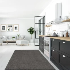 Loca Shaggy Vloerkleed Grijs Hoogpolig - 300x400 CM