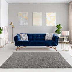 Loca Shaggy Vloerkleed Lichtgrijs Hoogpolig - 160x230 CM