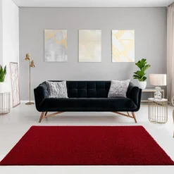 Loca Shaggy Vloerkleed Rood Hoogpolig - 160x230 CM