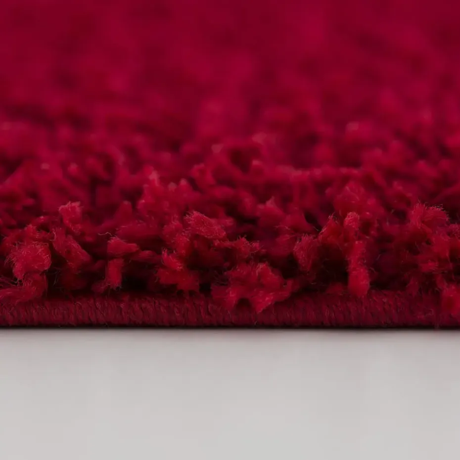 Loca Shaggy Vloerkleed Rood Hoogpolig - 140x200 CM