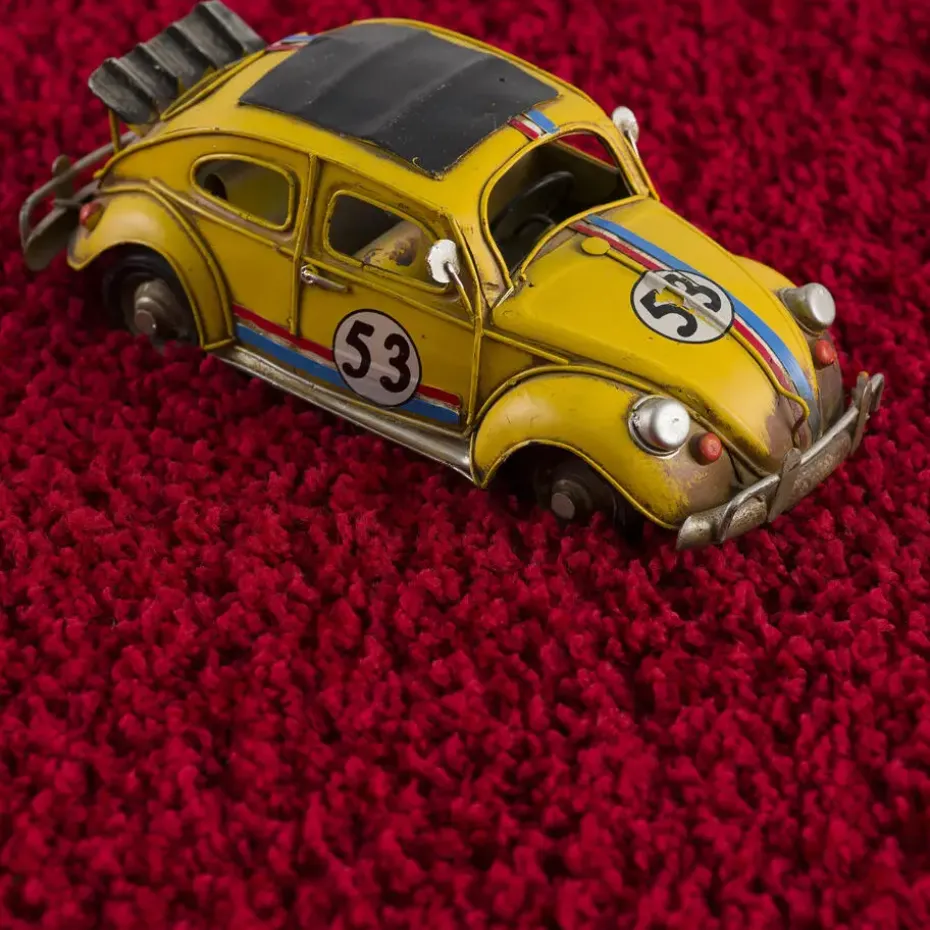 Loca Shaggy Vloerkleed Rood Hoogpolig - 140x200 CM