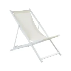 LOCRI II - Strandstoel - Wit/Beige - Polyester