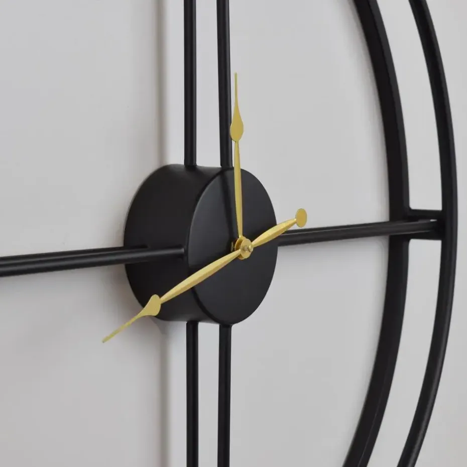 LOFT42 Ben Wandklok - Zwart - Metaal - 60x6
